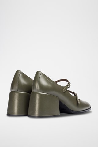 Scarpe baby con tacco in pelle - Verde