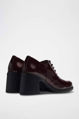 Derbies à talons en cuir verni - Bordeaux