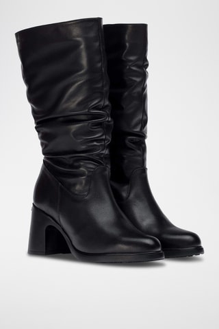 Bottines en cuir - Noir
