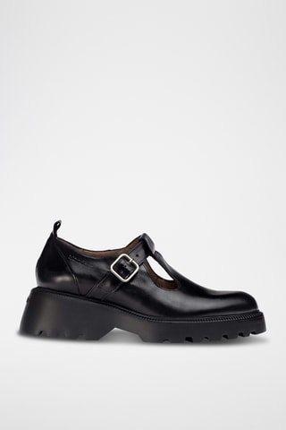 Mary Jane platform in pelle - Nero