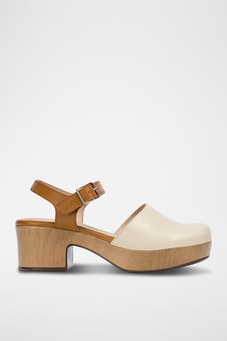 Sabot in pelle - Beige