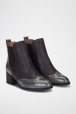 Stivaletti Beatles in pelle - Grigio