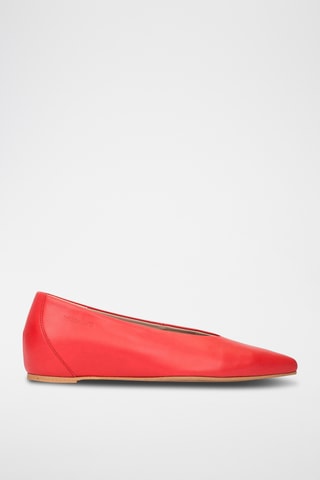 Ballerines en cuir - Rouge