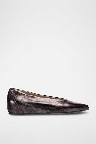 Ballerines en cuir - Gris