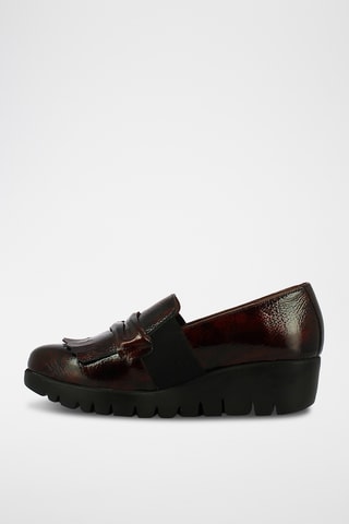 Mocassins compensés en cuir - Marron