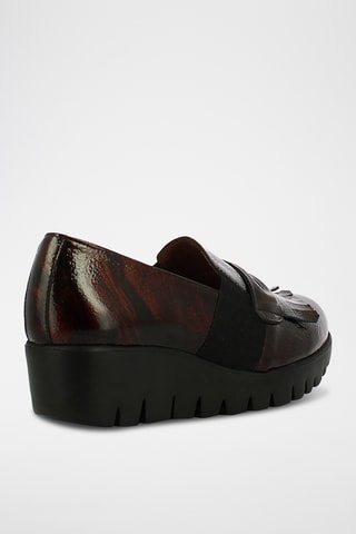 Mocassins compensés en cuir - Marron