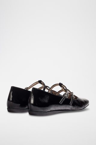 Babies en cuir verni - Noir
