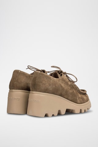 Derbys compensés en nubuck - Taupe