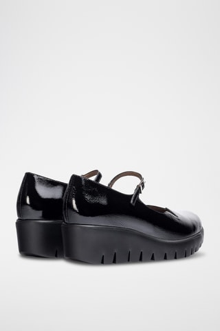 Scarpe baby con zeppa in pelle - Nero