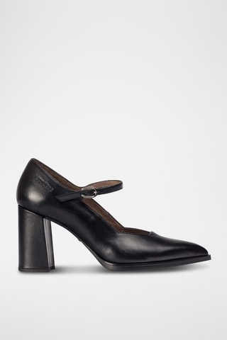Scarpe baby con tacco in pelle verniciata - Nero
