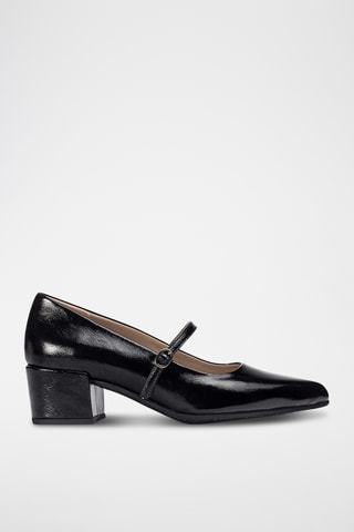 Scarpe baby con tacco in pelle - Nero
