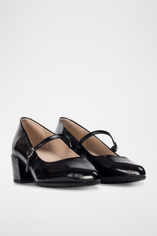 Scarpe baby con tacco in pelle - Nero