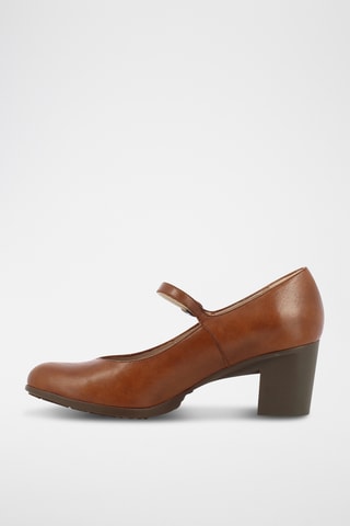 Scarpe baby con tacco in pelle - Marrone