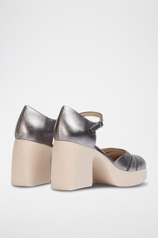 Décolleté in pelle - Grigio
