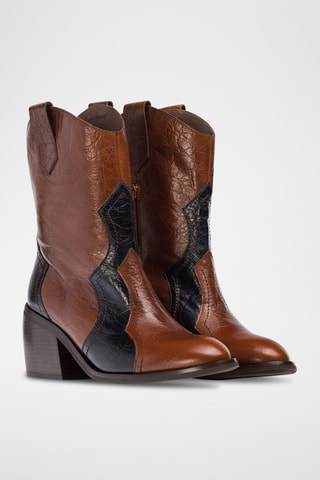 Bottines en cuir - Marron
