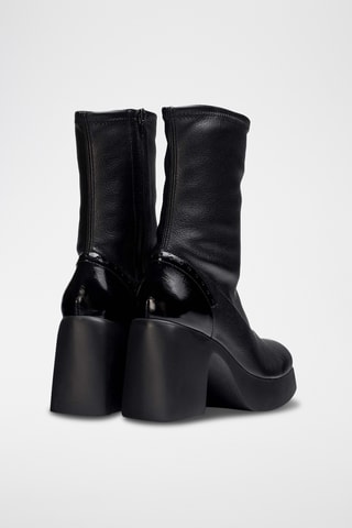 Bottines en cuir - Noir