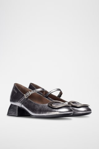 Scarpe baby con tacco in pelle - Grigio