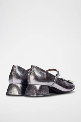 Scarpe baby con tacco in pelle - Grigio