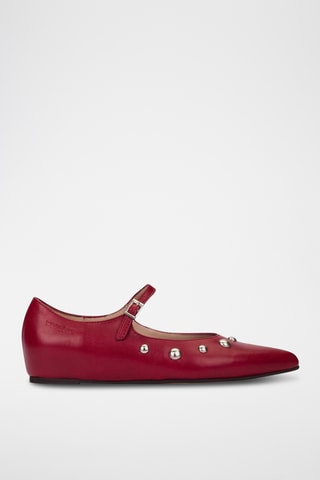 Babies en cuir - Rouge