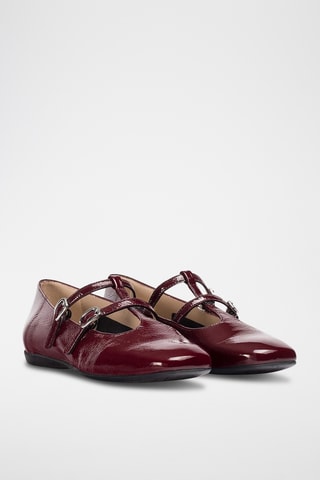 Babies en cuir verni - Bordeaux