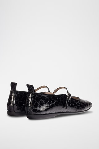 Babies en cuir verni - Noir