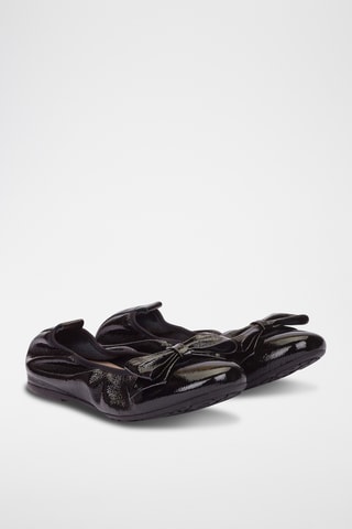 Ballerines en cuir verni - Noir
