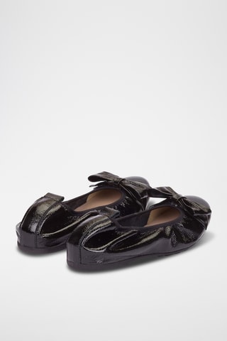 Ballerines en cuir verni - Noir