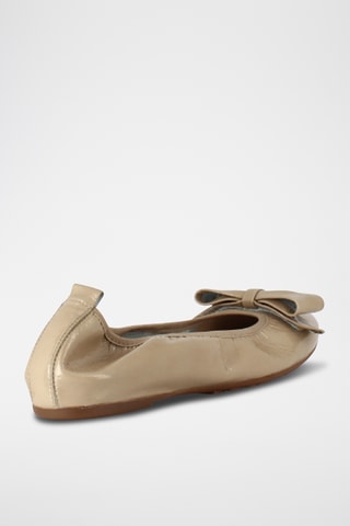 Ballerines en cuir verni - Taupe