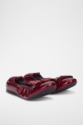 Ballerines en cuir verni - Bordeaux