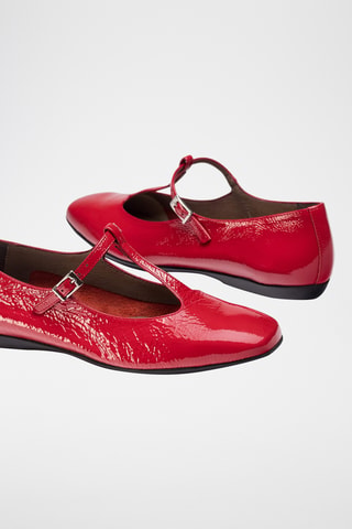 Salomés en cuir - Rouge