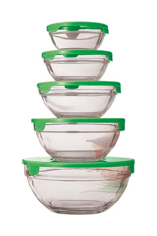 5 boîtes de conservation en verre - 160 ml à 1100 ml