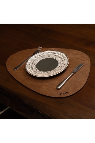 4 sets de table en bois - 33 x 45 cm - Marron