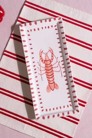 Plat de service en céramique - 35 x 16 x 1 cm