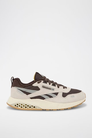 Baskets en nubuck Hexalite - Marron foncé et écru