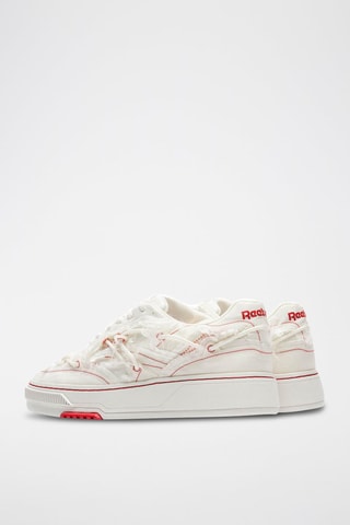 Baskets en nubuck Club C LTD - Blanc et rouge