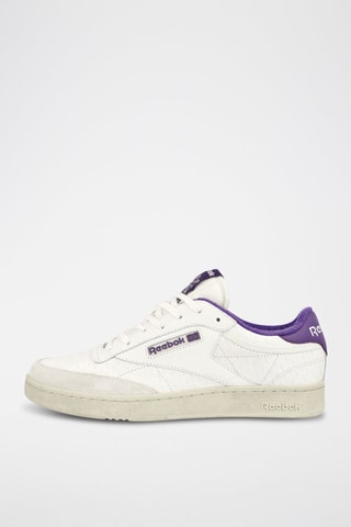 Chaussures de skateboard en cuir Club C - Blanc