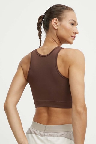 Crop top de yoga Studio - Marron