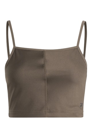 Crop top de yoga Rib - Taupe foncé