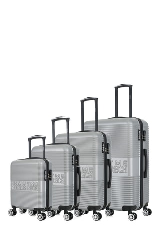 Set de 4 valises Milan (XS/S/M/L) - 47/57,5/67/76,5 cm - Argenté