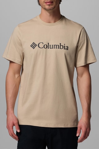 T-shirt regular en coton biologique CSC Basic Logo™ - Marron clair