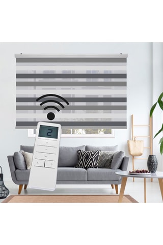 Store électrique jour et nuit Platinum - Blanc, taupe et anthracite