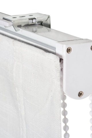 Store Linum Chaîne Texture Lisse - Blanc