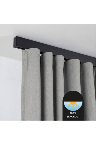 Rideau occultant Stone - Gris foncé