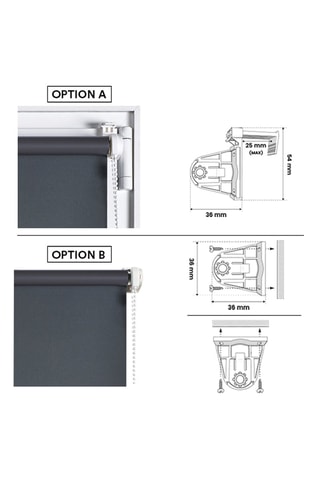 Store opaque Clip & Fix - Gris graphite