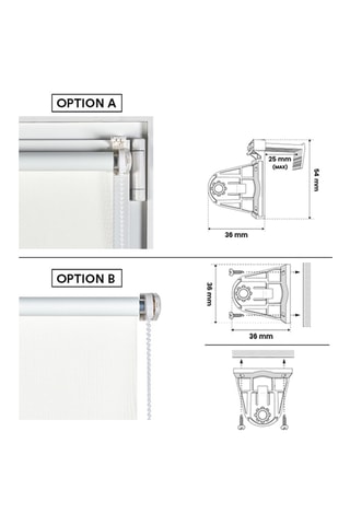 Store opaque Clip & Fix Reflect - Gris foncé