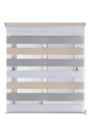 Store jour et nuit Clip & Fix - Gris et beige