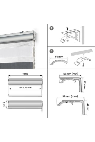 Store jour et nuit Platinum - Blanc et gris