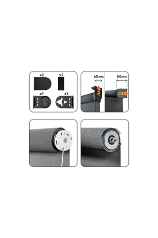 Store électrique Screen Pro Solar - Gris foncé