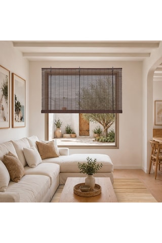 Store en bambou Ocres - Gris foncé