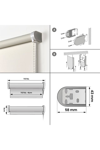 Store enrouleur opaque Rollup - Blanc